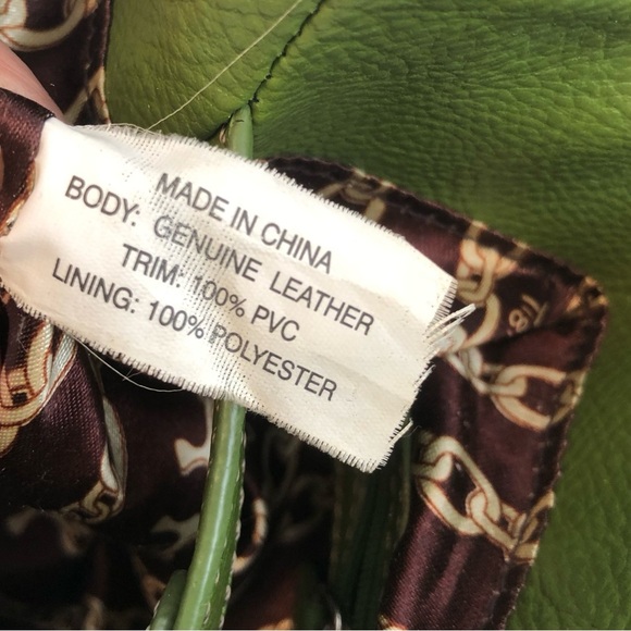 Tignanello Green Leather Perfect 10 French Tote - Picture 11 of 16